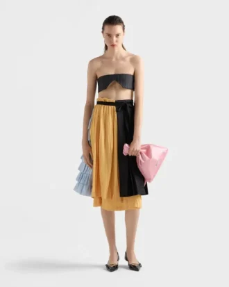Top bandeau de lana a rayas