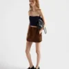 Top bandeau de lana y cachemira con colgante Top bandeau de lana y cachemira con colgante