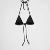Top de bikini triangular de tejido interlock Top de bikini triangular de tejido interlock