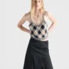 Top de cachemira con punto Argyle Top de cachemira con punto Argyle