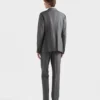 Traje de seda de una sola fila Traje de seda de una sola fila