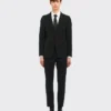Traje de una sola botonadura de tejido técnico Traje de una sola botonadura de tejido técnico