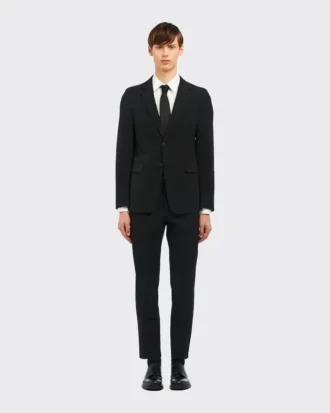 Traje de una sola botonadura de tejido técnico