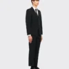 Traje de una sola botonadura de tejido técnico Traje de una sola botonadura de tejido técnico