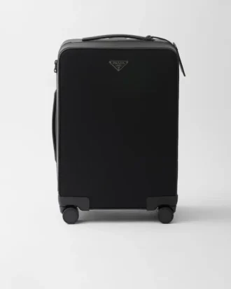 Trolley de Re-Nylon y piel Saffiano