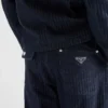 Vaqueros de denim con diseño en zigzag y corte ancho Vaqueros de denim con diseño en zigzag y corte ancho