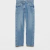 Vaqueros de denim de pierna recta Vaqueros de denim de pierna recta