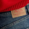 Vaqueros de denim lavado de cinco bolsillos Vaqueros de denim lavado de cinco bolsillos