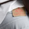Vaqueros de denim lavado de cinco bolsillos Vaqueros de denim lavado de cinco bolsillos