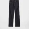 Vaqueros de denim sin tratar de corte regular Vaqueros de denim sin tratar de corte regular