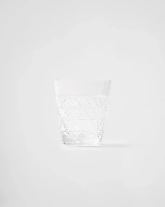Vaso de agua de cristal – Triángulos