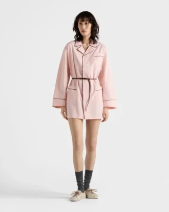 Vestido camisero de algodón