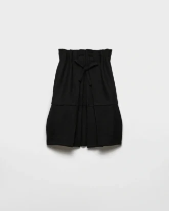 Vestido corto de lana con diseño en zigzag