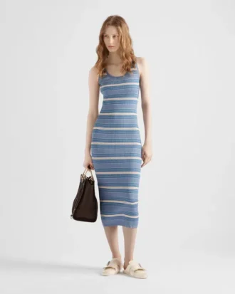 Vestido de algodón a rayas Vestido de algodón a rayas