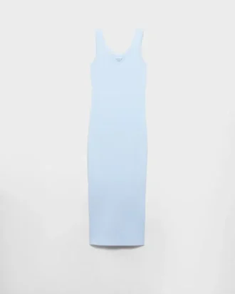 Vestido de algodón de punto acanalado