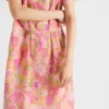 Vestido de cloqué con estampado floral Vestido de cloqué con estampado floral