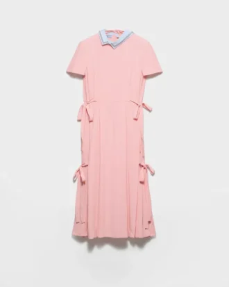 Vestido de crepé marroquí bordado
