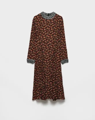 Vestido de georgette estampado