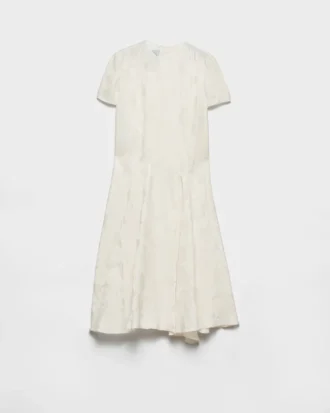 Vestido de jacquard floral