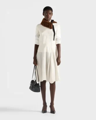 Vestido de jacquard floral