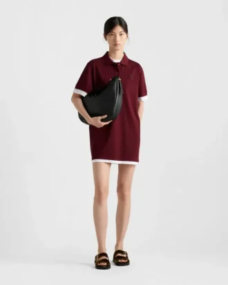 Vestido de piqué y jersey