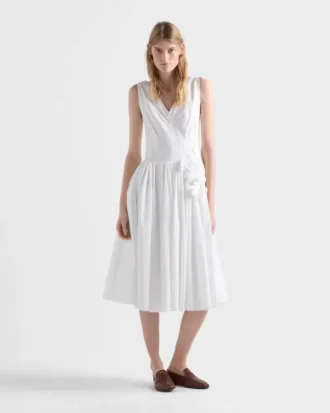 Vestido de popelín de algodón