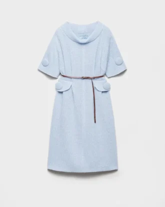 Vestido de punto de lana Mouliné