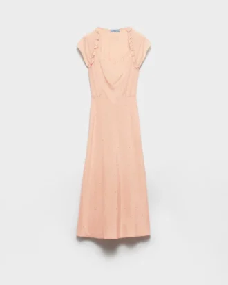 Vestido de seda Habutai con bordados de estilo vintage