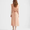 Vestido de seda Habutai con bordados de estilo vintage Vestido de seda Habutai con bordados de estilo vintage