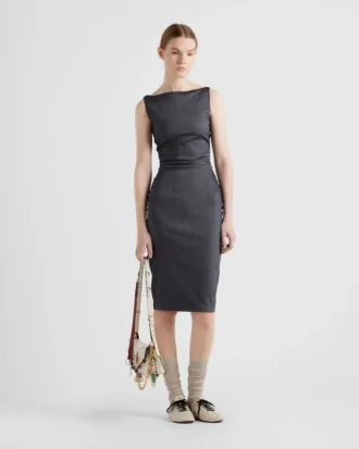 Vestido elástico de mohair para niña