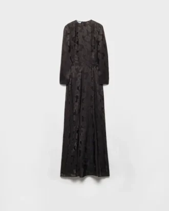 Vestido largo de jacquard Primula