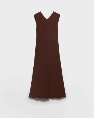 Vestido midi de crepé satinado
