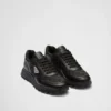 Zapatillas altas de piel y Re-Nylon