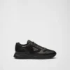 Zapatillas altas de piel y Re-Nylon
