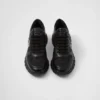 Zapatillas altas de piel y Re-Nylon