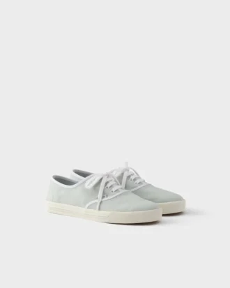 Zapatillas con cordones de tejido drill