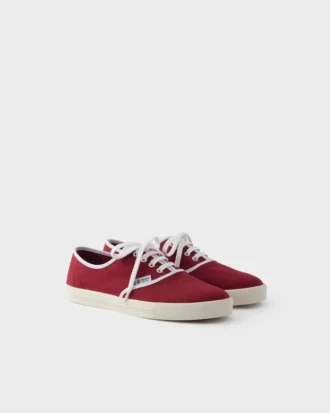 Zapatillas con cordones de tejido drill