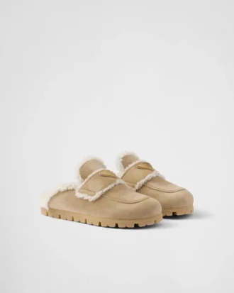 Zapatillas de ante y piel de oveja