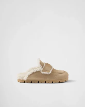 Zapatillas de ante y piel de oveja