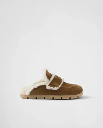 Zapatillas de ante y piel de oveja