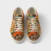 Zapatillas de lona con cordones y estampado floral Zapatillas de lona con cordones y estampado floral