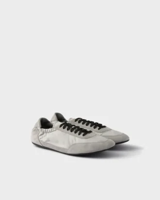 Zapatillas elásticas de Re-Nylon y ante