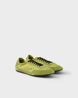 Zapatillas elásticas de Re-Nylon y ante