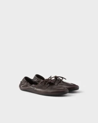 Zapatos con cordones de cuero envejecido Shuffle