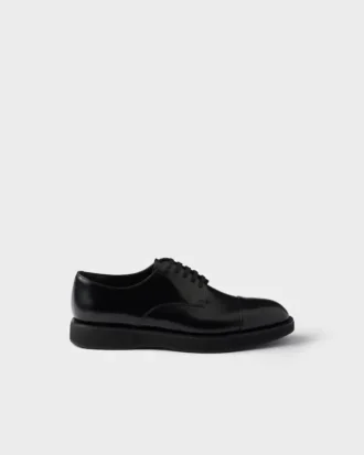 Zapatos con cordones de piel cepillada