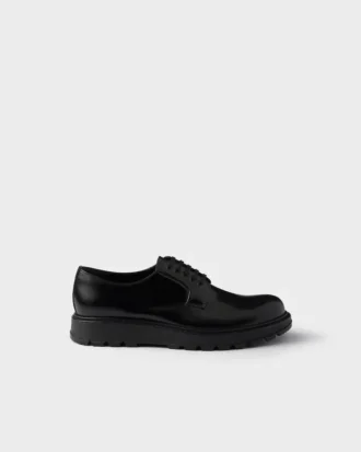 Zapatos con cordones de piel cepillada