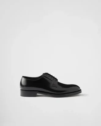 Zapatos con cordones de piel cepillada