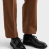 Zapatos con cordones de piel cepillada
