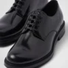 Zapatos con cordones de piel cepillada