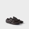 Zapatos de cuero tipo shuffle con hebilla
